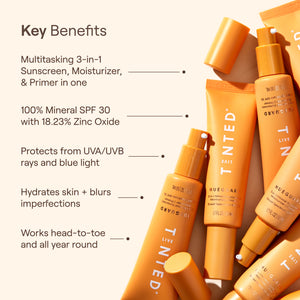 HUEGUARD® 3-in-1 Mineral Sunscreen, Moisturizer, Primer SPF 30